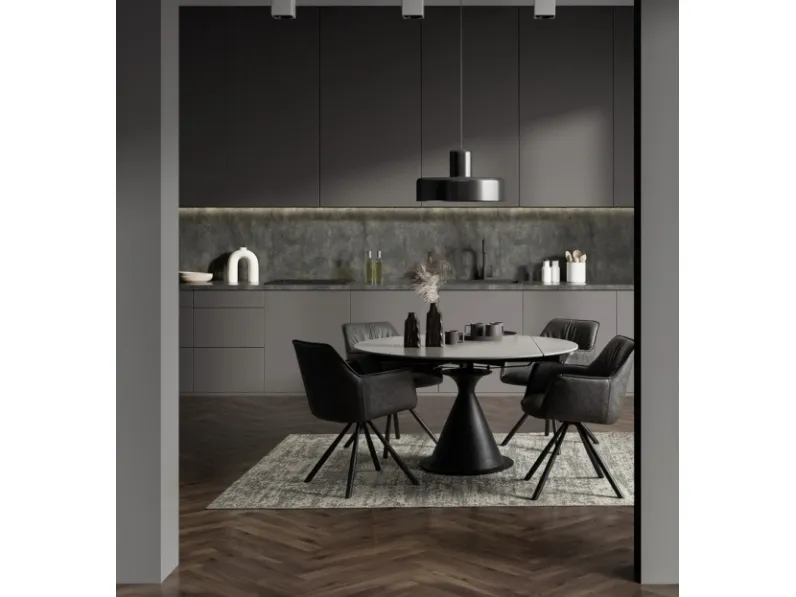 Tavolo rotondo allungabile Jonni di Bizzotto