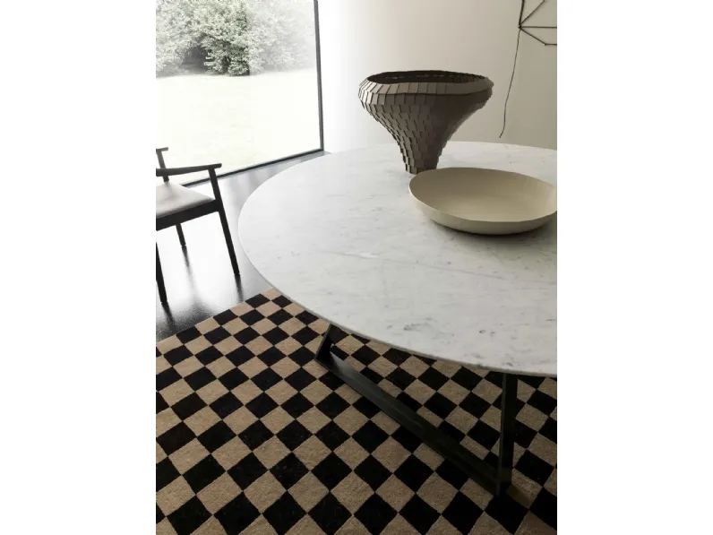 Tavolo rotondo in marmo Blade di Modulnova