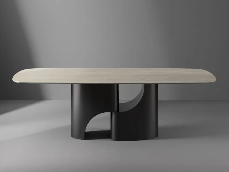 Tavolo Taijitu con top in ceramica di Bonaldo