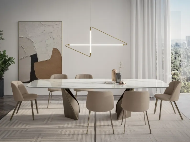 Tavolo in SuperMarmo Kaleido di Bontempi