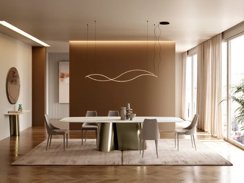 Tavolo allungabile Kimono in SuperMarmo di Bontempi