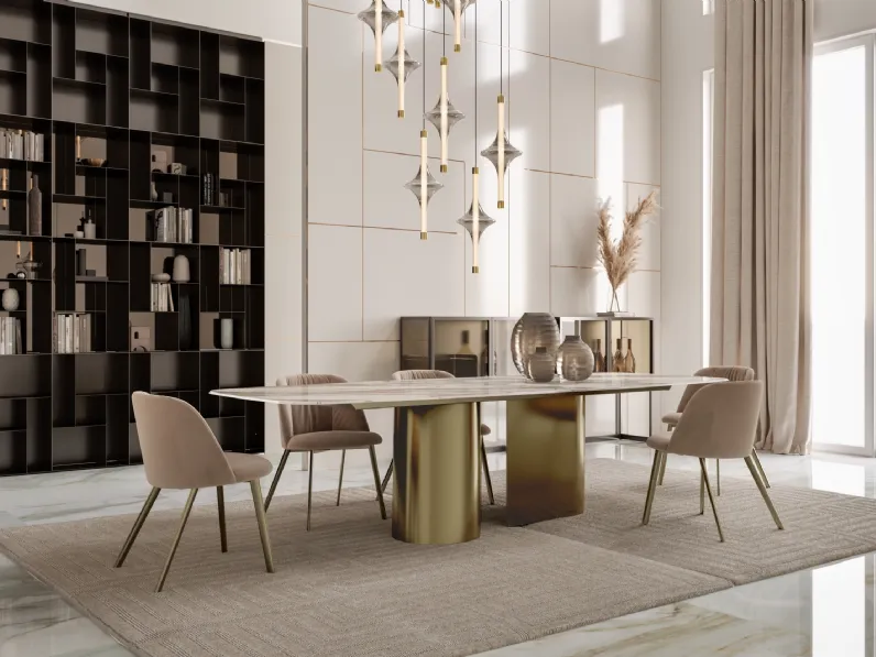 Tavolo allungabile Kimono in SuperMarmo di Bontempi