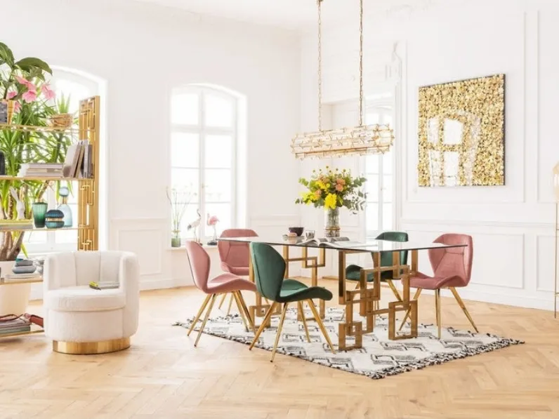 Tavolo Boulevard in vetro e acciaio di Kare Design