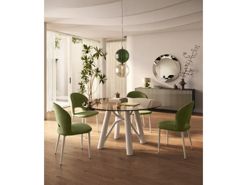Tavolo Brooklin con top in vetro di Scavolini