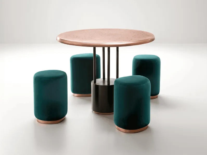Tavolo in rame Burraco Table & Pouf di De Castelli
