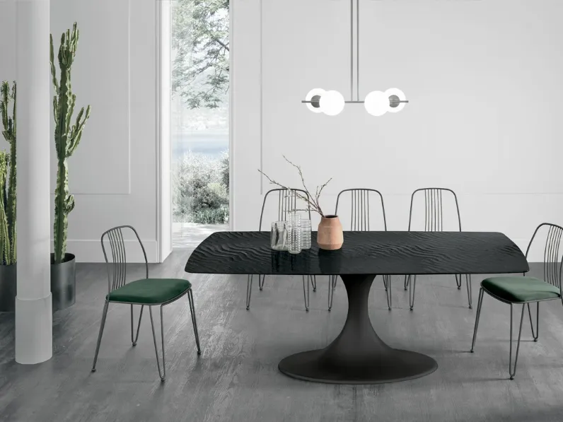 Tavolo Calice con top in vetro Target Point