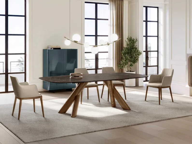 Tavolo Canova con top in ceramica di Eforma