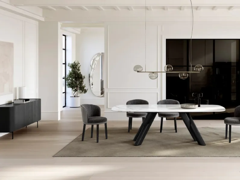 Tavolo Canova con top in marmo di Eforma