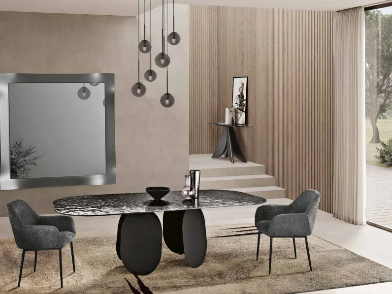 Tavolo Maya in vetro martellato di Capodarte