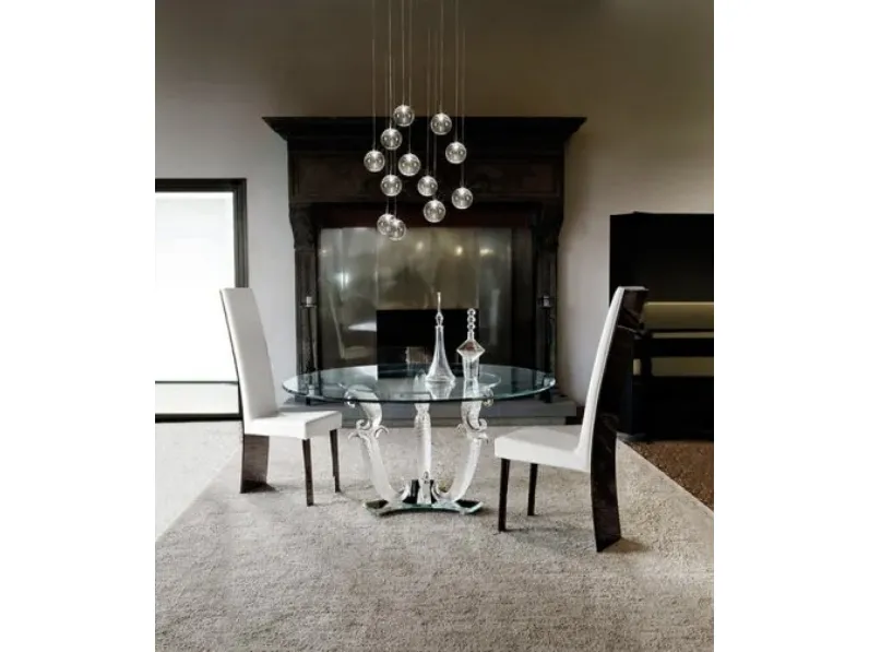 Tavolo con base in vetro di Murano trasparente Casanova 72 di Reflex