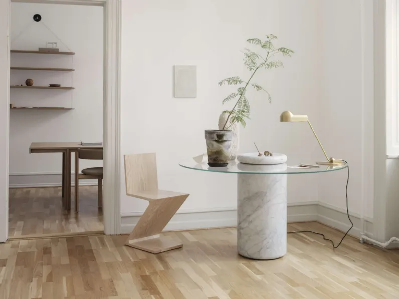 Tavolo Castore in vetro e marmo di Cassina