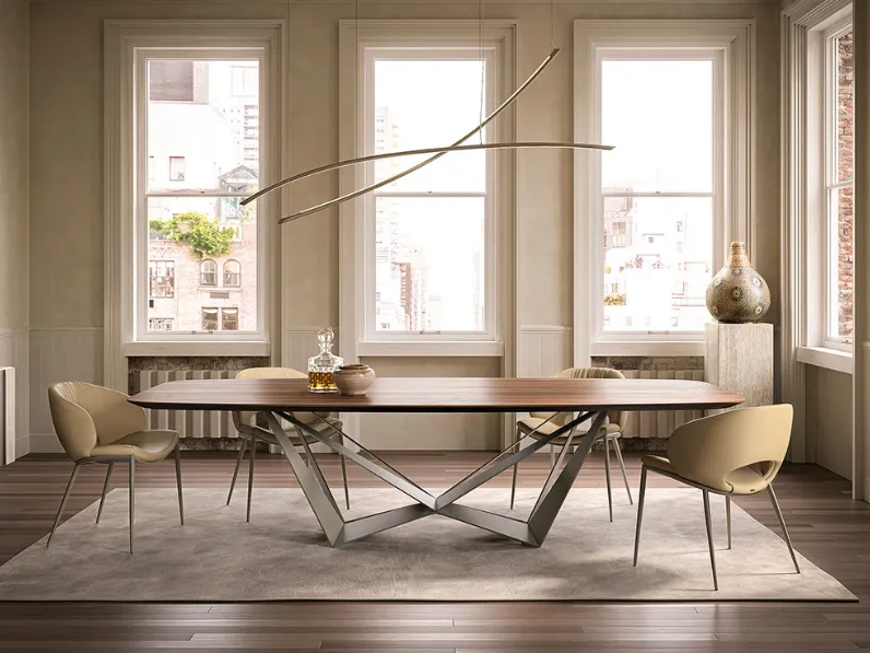 Tavolo Skorpio Wood di Cattelan Italia