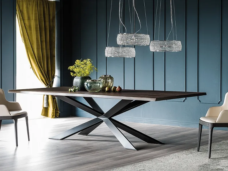 Tavolo Spyder Wood di Cattelan Italia