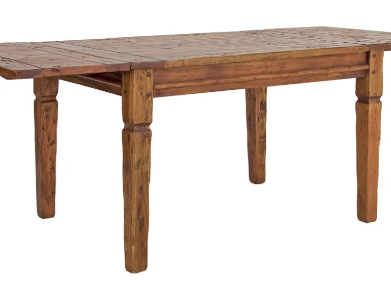 Tavolo in legno d'acacia indiano Chateaux Allungabile di Bizzotto