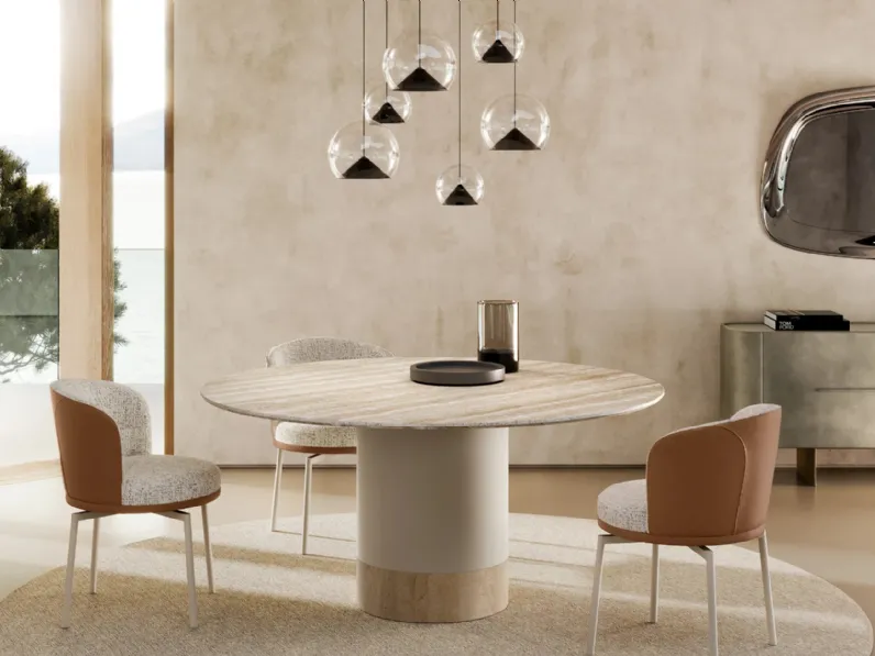 Tavolo Cilindro con top in marmo di Eforma