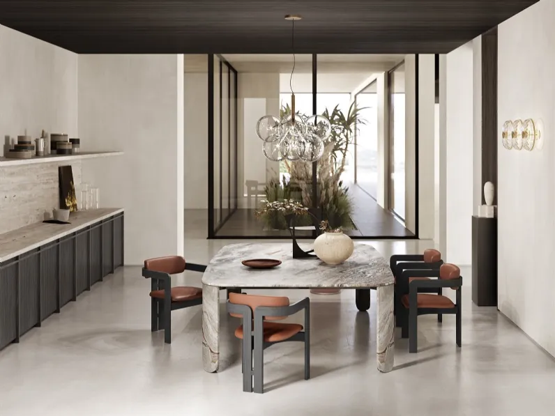 Tavolo quadrato in marmo Clemo T di Gallotti&Radice