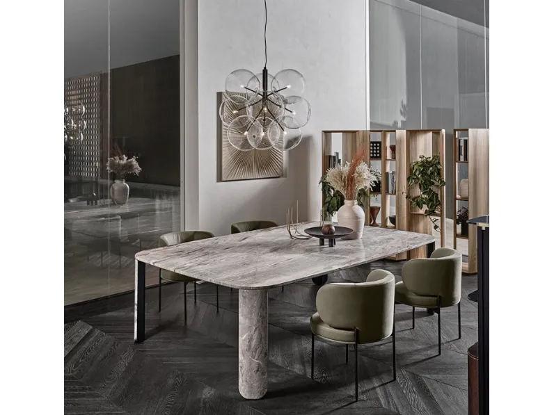 Tavolo rettangolare in marmo Clemo T di Gallotti&Radice