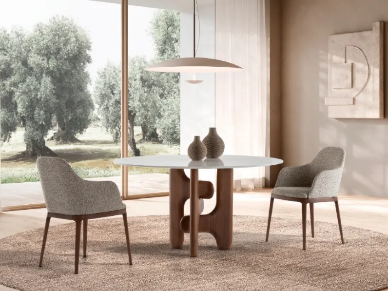 Tavolo rotondo Clifford in marmo di Pacini e Cappellini
