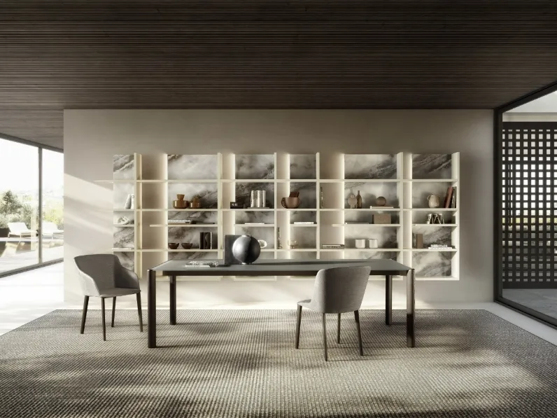 Tavolo in vetro Correr Slim 2762G di Lago