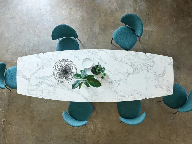 Tavolo allungabile in vetroceramica Cosmo T72 di Friulsedie