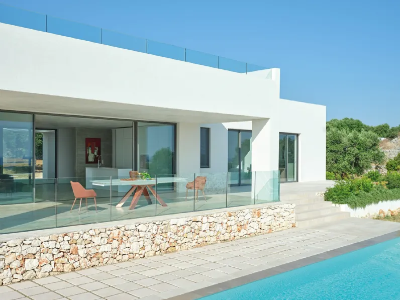 Tavolo allungabile in vetroceramica Cosmo T72 di Friulsedie