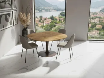 Il tavolo moderno Croissant di Easyline unisce design essenziale e funzionalità per un ambiente cont