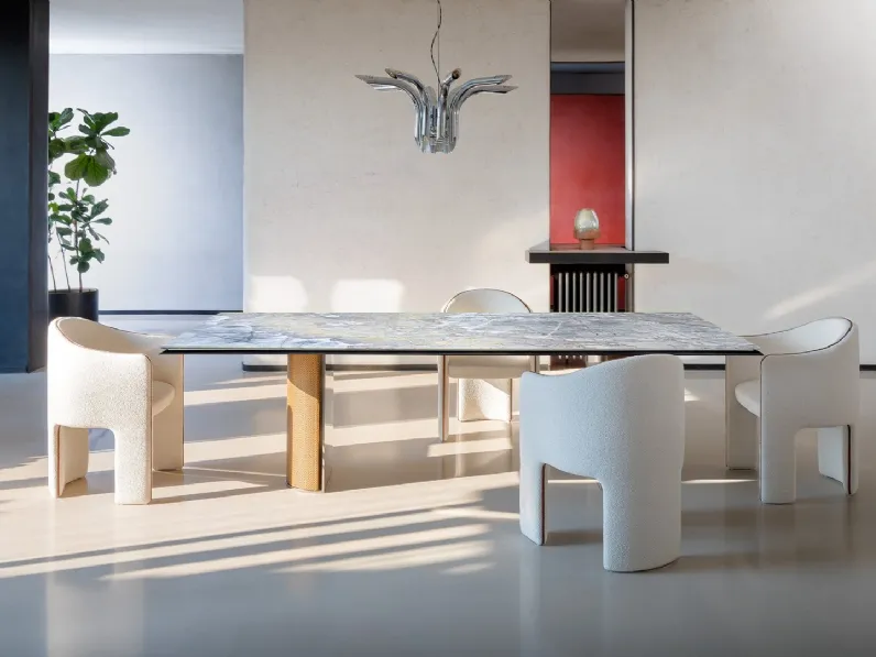 Tavolo Curtis con piano in marmo di Daytona Home