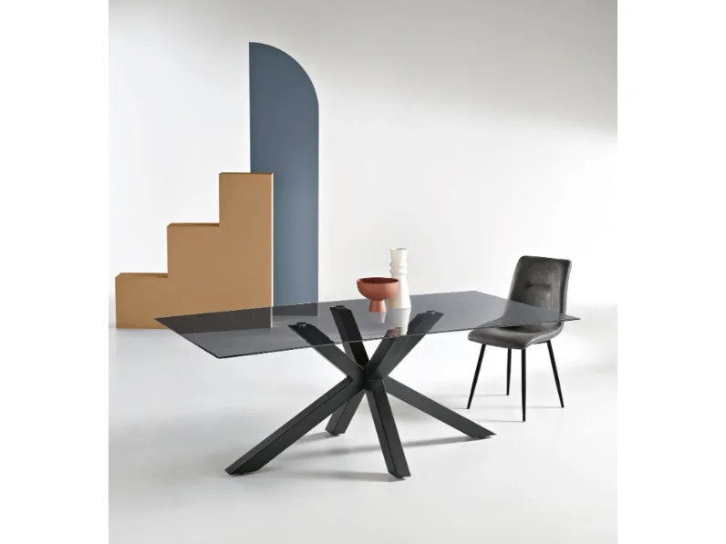 Tavolo in vetro Dante 180 di Ikone Casa