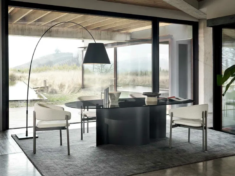 Tavolo Doon con top in vetro di Ditre Italia