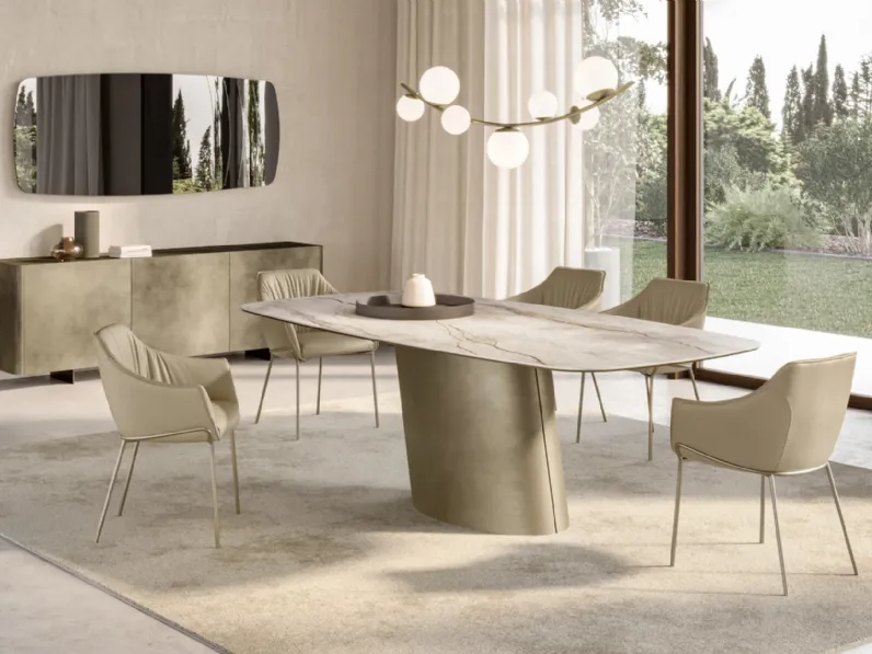 Tavolo Dorado con top in ceramica di Eforma