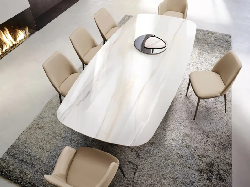 Tavolo Dorado con top in ceramica di Eforma