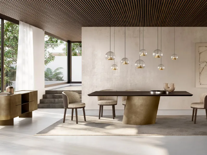 Tavolo Dorado con top in legno di Eforma