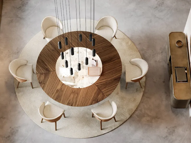 Tavolo Dorian con top in legno e ceramica di Eforma
