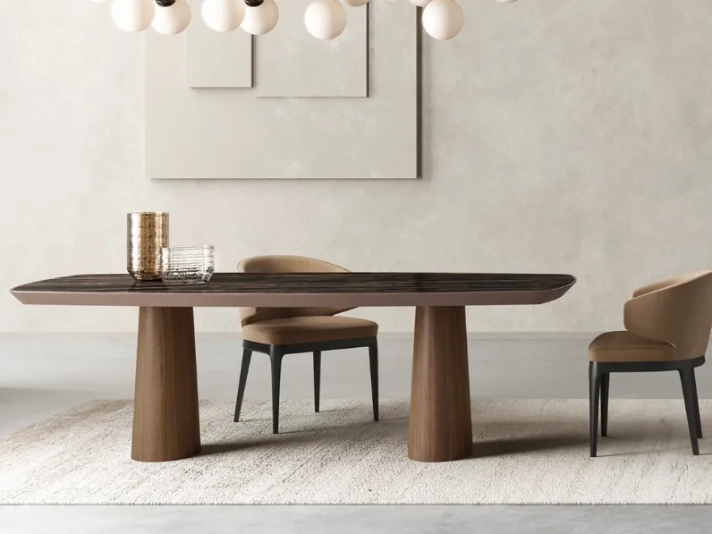 Tavolo Dual con piano in ceramica di Fasolin