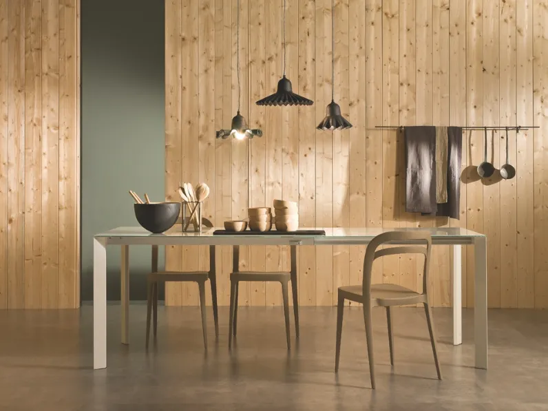 Tavolo allungabile in vetro Tantra di Elementi