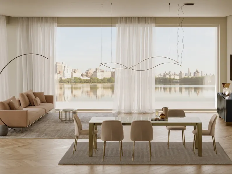 Tavolo allungabile Etro XXL in SuperMarmo di Bontempi