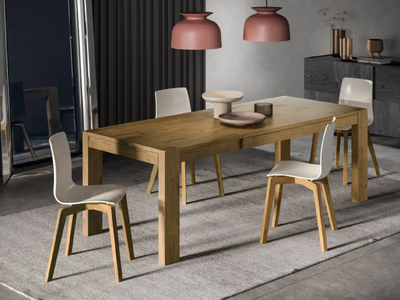 Tavolo allungabile Mood in legno di rovere finitura Oak di FGF Mobili