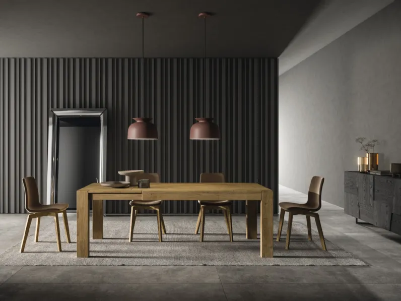 Tavolo allungabile Mood in legno di rovere finitura Oak di FGF Mobili
