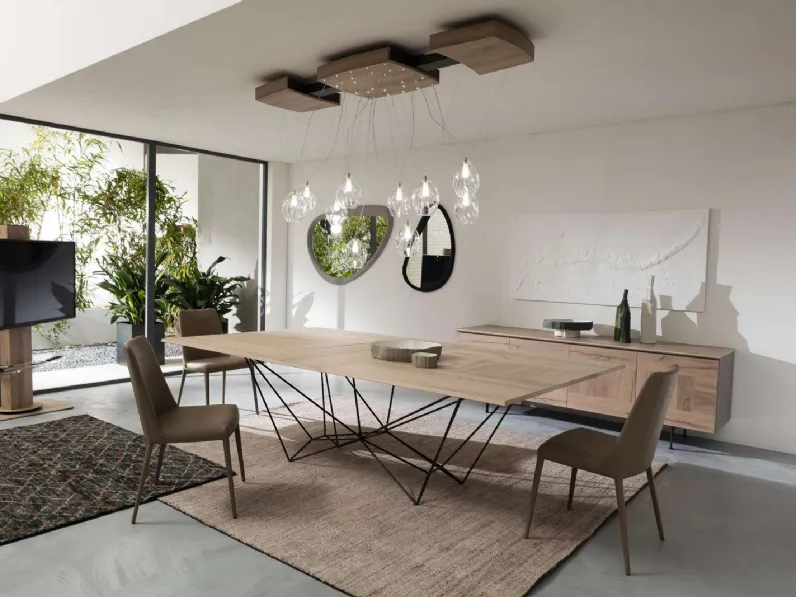 Tavolo rettangolare allungabile Fil8 di Ozzio