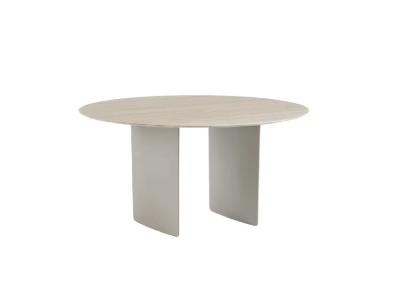 Tavolo rotondo Foil con top in marmo di Midj