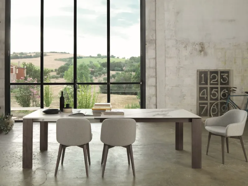 Tavolo allungabile con top in melaminico Madison T97 di Friulsedie