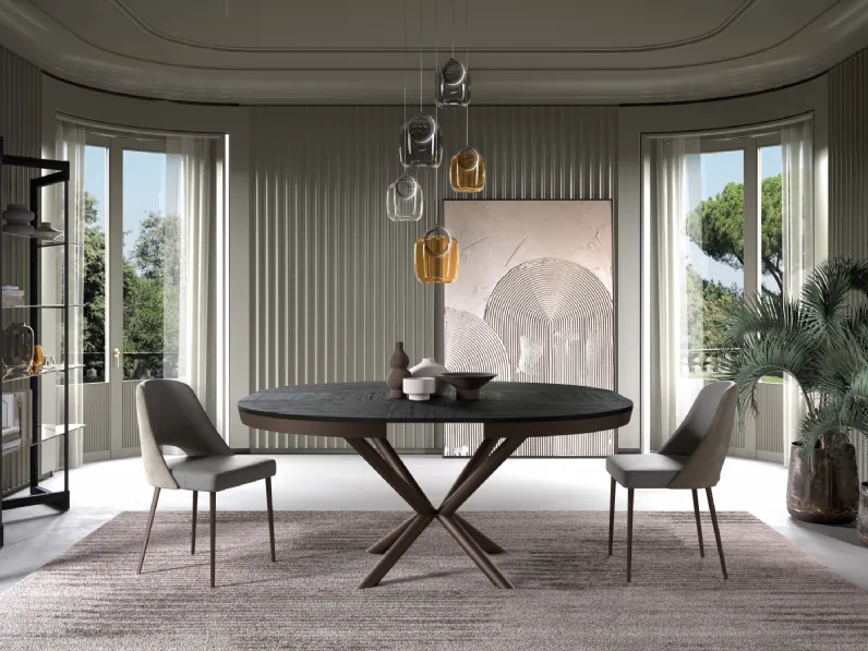 Tavolo allungabile Full Moon con top in ecolegno di Easyline