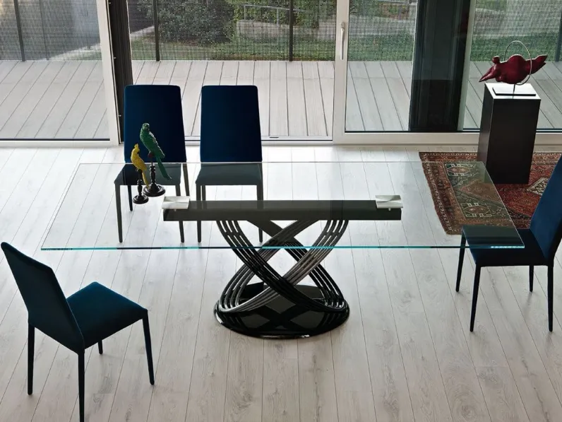 Tavolo Fusion in Cristallo di Bontempi