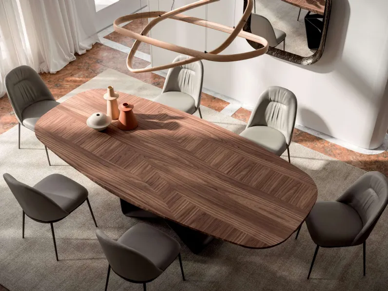 Tavolo Gem in legno di Ozzio