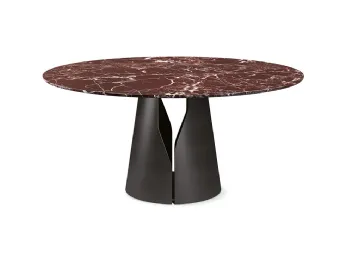 Il tavolo rotondo Giano Marble di Cattelan Italia è un capolavoro di design contemporaneo.