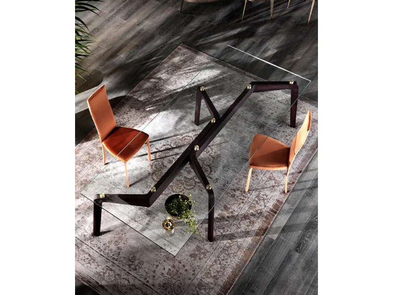 Tavolo Glide in vetro extrachiaro di Riflessi