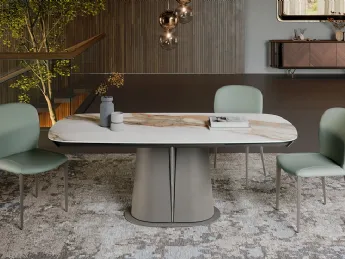 Il tavolo allungabile Gotham Keramik Drive di Cattelan Italia definisce uno spazio contemporaneo.