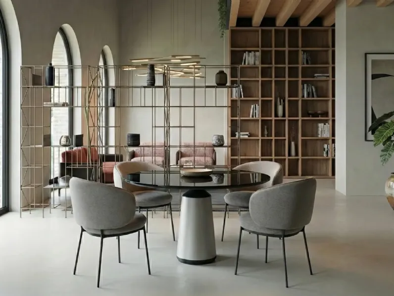 Tavolo rotondo in vetro Marien di Horm