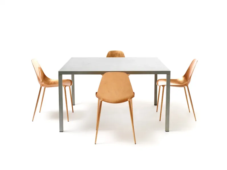 Tavolo quadrato in acciaio Il Tavolo di Opinion Ciatti