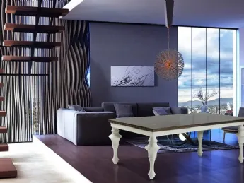 Il tavolo Infinity Leonardo di Bamart unisce design iconico e artigianalità italiana.